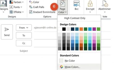 Add your favorite color and the matching font color to all emails